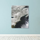 雪の衛星表示 キャンバスプリント (インサイチュ (ウッドフロア))
