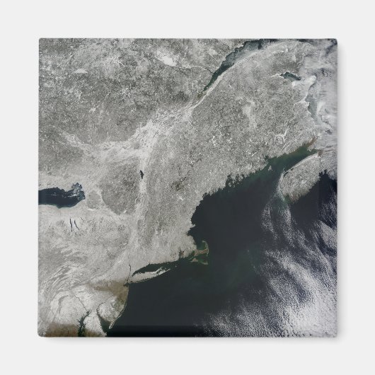 雪の衛星表示 マグネット (正面)