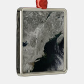 雪の衛星表示 メタルオーナメント (右)