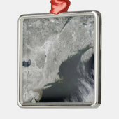 雪の衛星表示 メタルオーナメント (左)