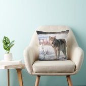 雪の装飾用クッションのオオカミ クッション (椅子)