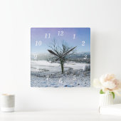 雪の覆われたオザーク丘陵の壁時計 スクエア壁時計 (ホーム)