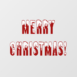 雪の覆われたメリークリスマスホームストアフロントビニル ウィンドウサイン