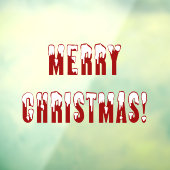 雪の覆われたメリークリスマスホームストアフロントビニル ウィンドウサイン (シート3)