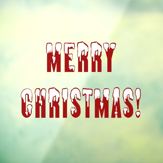 雪の覆われたメリークリスマスホームストアフロントビニル ウィンドウサイン (シート3)