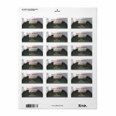 雪の覆われたメールボックスのクリスマスギフトタグ ラベル (フルシート)