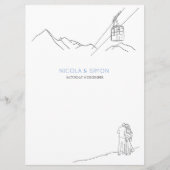 雪の覆われた山のピークススキーソフトスノーフレーク メニュー (正面)