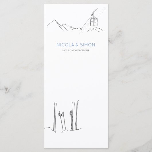 雪の覆われた山のピークススキーソフトスノーフレーク メニュー (正面)