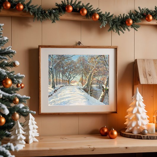 雪の覆われた風景、ヴィゴLanger ポスター