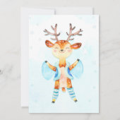 雪の誕生日の招待ウィンターパーティの招待状 招待状 (裏面)