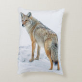 雪の警報のコヨーテ アクセントクッション (裏面(縦))