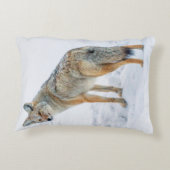 雪の警報のコヨーテ アクセントクッション (裏面)