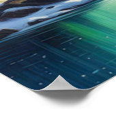 雪の谷の北の光 ポスター (角)