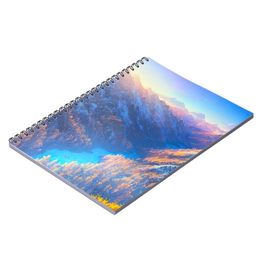 雪の谷の息をのむような風景 ノートブック (左側)