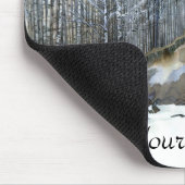 雪の谷の絵画水の色のマウスパッド マウスパッド (コーナー)