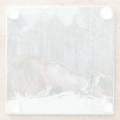 雪の谷間 ガラスコースター (裏面)