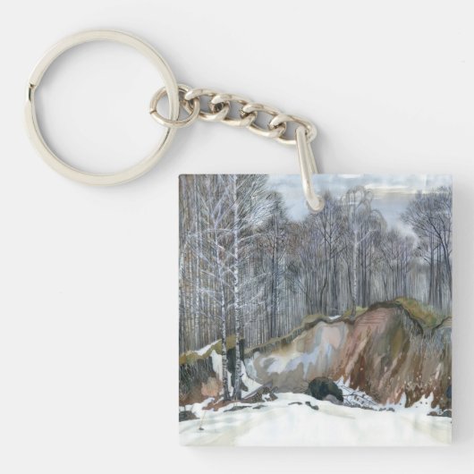 雪の谷間 キーホルダー (正面)