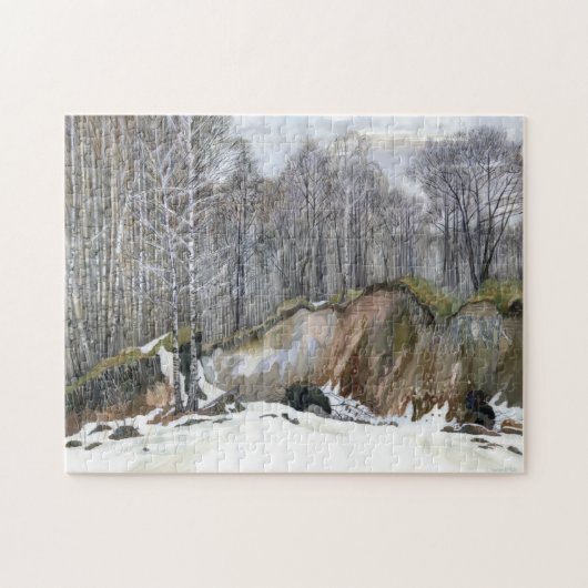 雪の谷間 ジグソーパズル (横)