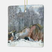雪の谷間 セラミックオーナメント (左)