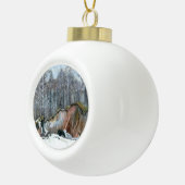 雪の谷間 セラミックボールオーナメント (右)