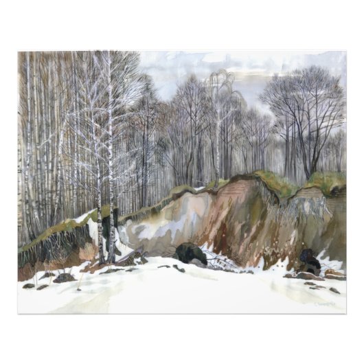 雪の谷間 フォトプリント            (正面)