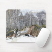 雪の谷間 マウスパッド (マウス)