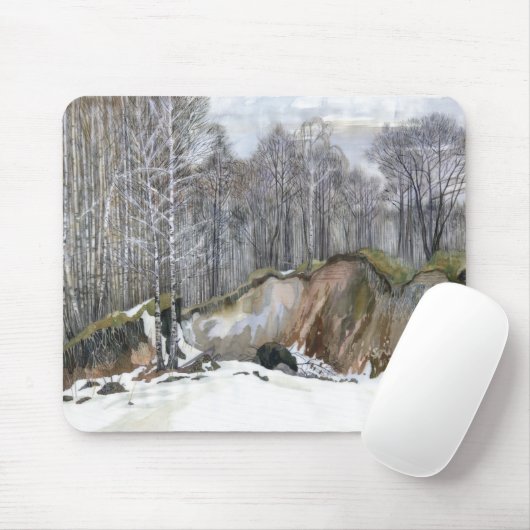 雪の谷間 マウスパッド (マウス)