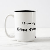 雪の豪華なジャーマン・シェパード ツートーンマグカップ (左)