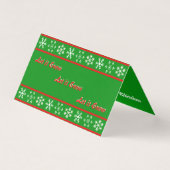 雪の赤いカード (正面)