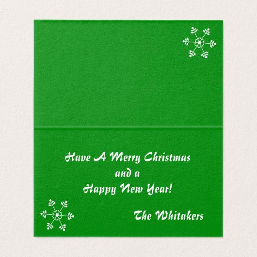 雪の赤いカード (内部フラット)