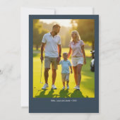 雪の赤いクリスマスゴルフボールバケット写真 シーズンカード (裏面)