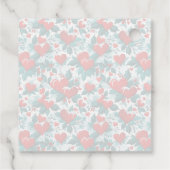 雪の赤いクリスマスハートとホリー フェイバータグ (裏面)