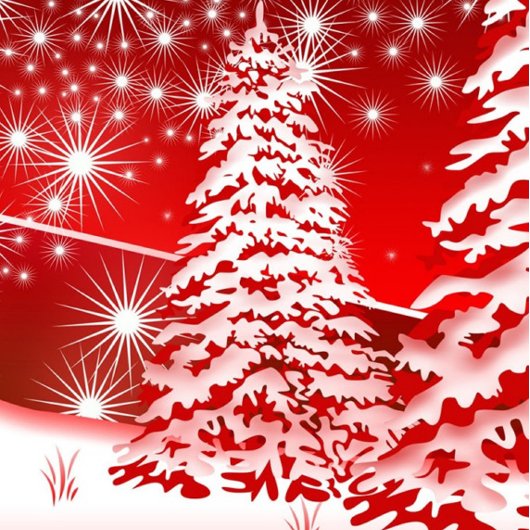 雪の赤い木 Case-Mate iPhoneケース