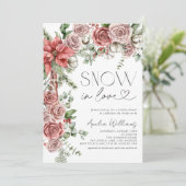 雪の赤い松の冬の花 招待状 (スタンド正面)