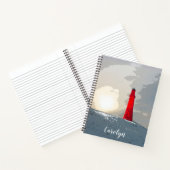 雪の赤い灯台、あなたの名前 ノートブック (内部)