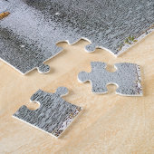 雪の赤い納屋 ジグソーパズル (側面)