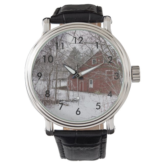 雪の赤い納屋 腕時計 (正面)