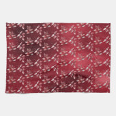 雪の赤い離れクリスマスキッチンタオル キッチンタオル (横)