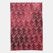 雪の赤い離れクリスマスキッチンタオル キッチンタオル (縦)