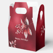 雪の赤い離れクリスマスホリデーギフトボックス フェイバーボックス (オープン)