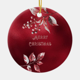 雪の赤い離れクリスマス装飾品 セラミックオーナメント