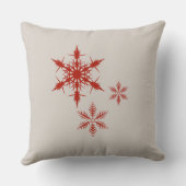 雪の赤い雪枕 クッション (裏面)