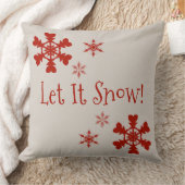 雪の赤い雪枕 クッション (ブランケット)