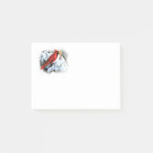 雪の赤い鳥 ポストイット (正面)