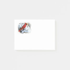 雪の赤い鳥 ポストイット