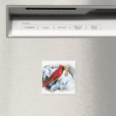 雪の赤い鳥 マグネット (インサイチュ (食洗機))