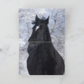 雪の走あいさつきカードに3頭の馬 カード (内部)