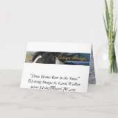 雪の走あいさつきカードに3頭の馬 カード (裏面)