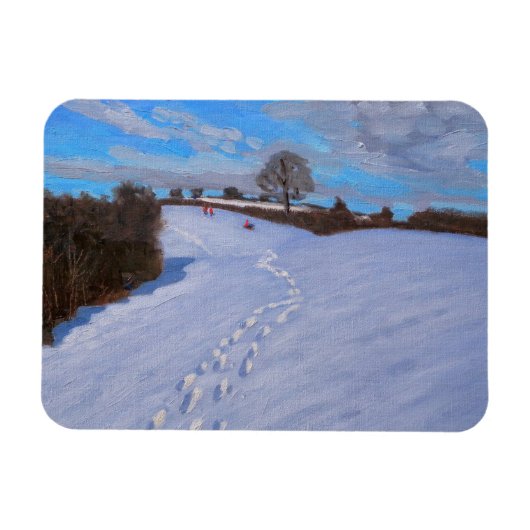 雪の足跡2009 マグネット (横)