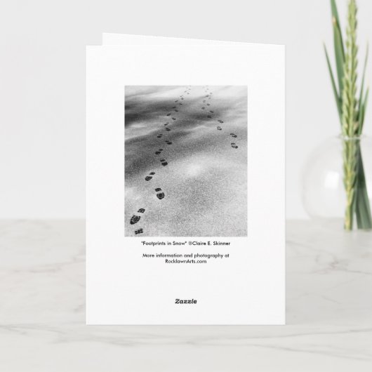 雪の足跡 カード (裏面)